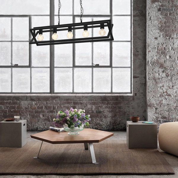 Lampa wisząca ARNOLD, MLP8564, czarna, 5x60W E27