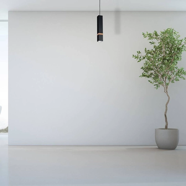 Lampa wisząca nowoczesna VIDAR I czarny szer. 8cm