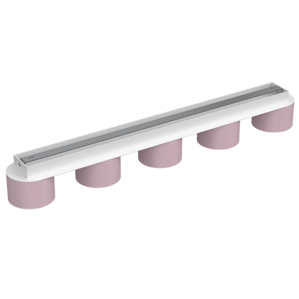 Lampa sufitowa listwa DIXIE PINK 5x GX53 szer. 64cm | różowy