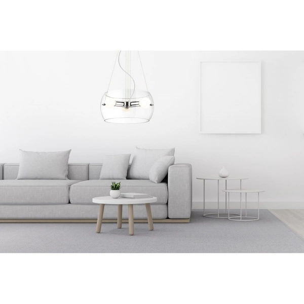 Lampa wisząca LEMIO śr. 37.5cm 3xE27 | chrom/transparentny