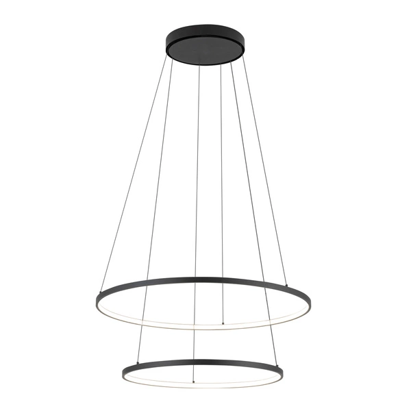 Lampa wisząca CIRCOLO LED szer. 60cm 35W barwa ciepła 3000K | czarny 10814