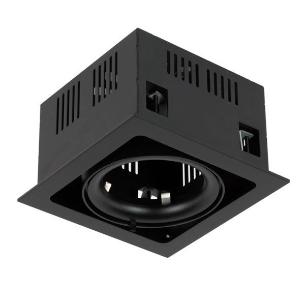 Oprawa wpuszczana downlight CROSTI TRAVO czarny szer. 17cm