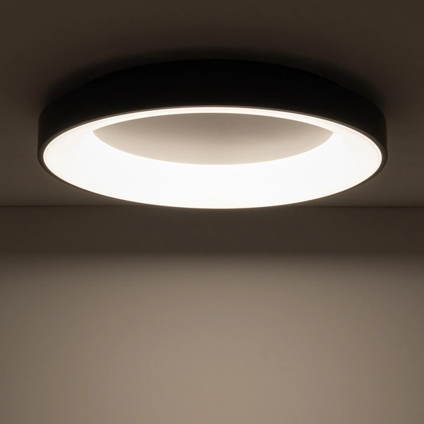 Plafon NIKKI ROUND LED śr. 60cm 60W barwa ciepła 3000K | czarny 11208