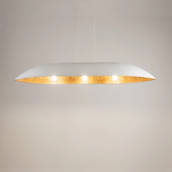 Stylowa lampa wisząca GONDOLA L 40638 3xE27 | biało miedziany