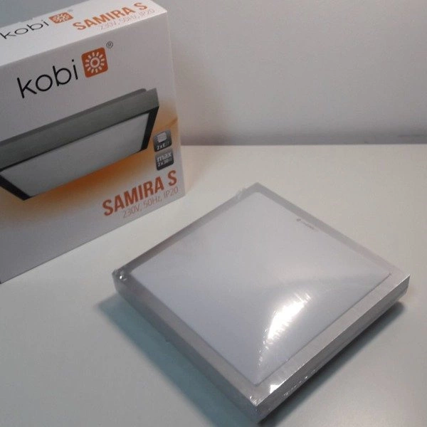 Plafon kwadrat SAMIRA S chrom 30cm 2xE27