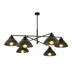 Lampa sufitowa Emibig MAVERICK 6 Czarny 1211/6
