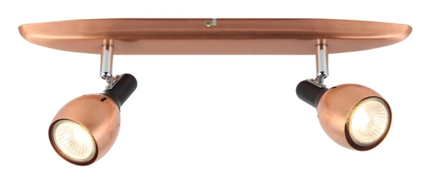 Lampa sufitowa/ścienna CROSS listwa 92-32775 miedziana 2xGU10