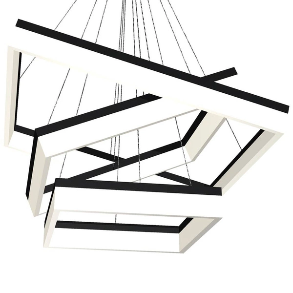 Lampa wisząca kwadraty NERO LED 81,5cm