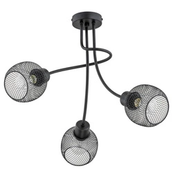 Lampa sufitowa ALFA PLENA DUO CZARNA 3xE27 48cm | 25823