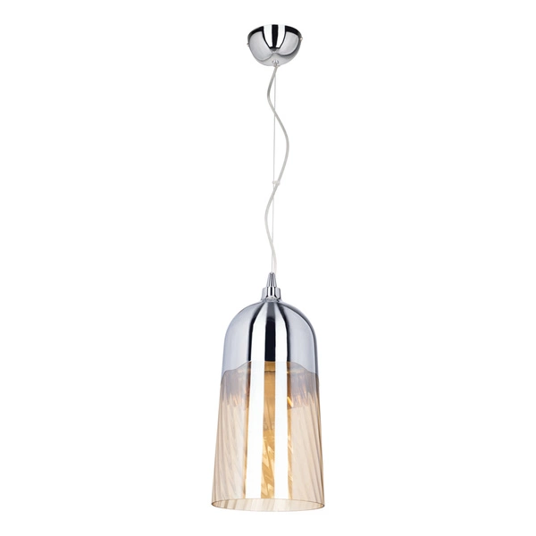Lampa Wisząca Daga 1xE27 Max.60W Chrom Metal/Przezroczyste Szkło 1677128