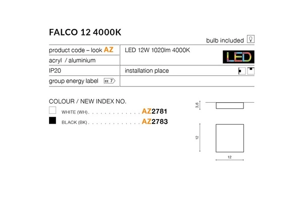 FALCO 12 4000K WHITE