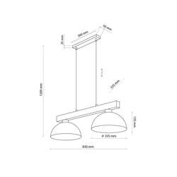 OSLO WHITE LAMPA WISZĄCA 2 PŁ 4713