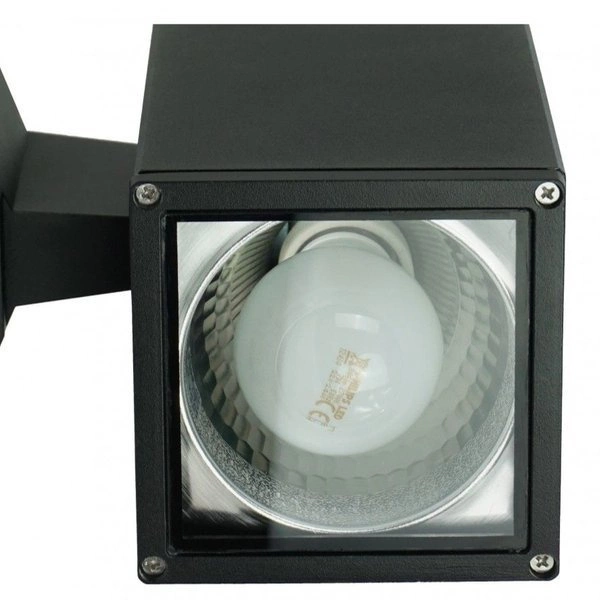 Kinkiet prostokątny IP54 na elewację 2x E27 ADELA 8001 BL | czarny