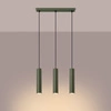 Lampa wisząca LAGOS 3L zielona oliwka