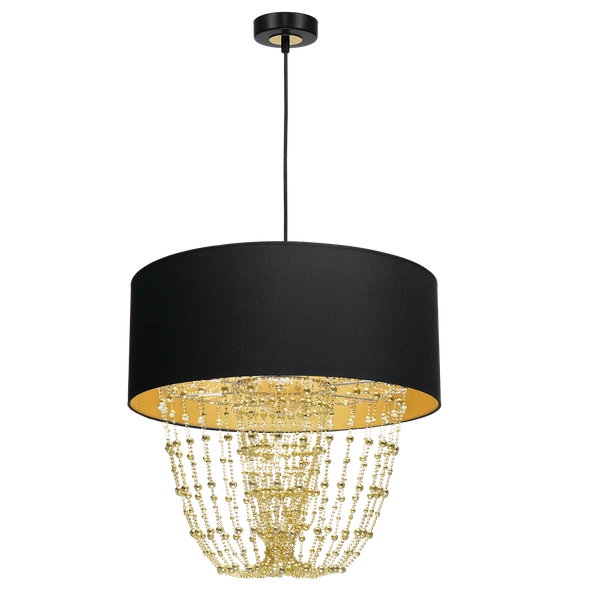 Nowoczesna lampa wisząca ALMERIA BLACK/GOLD 1xE27 MLP6442