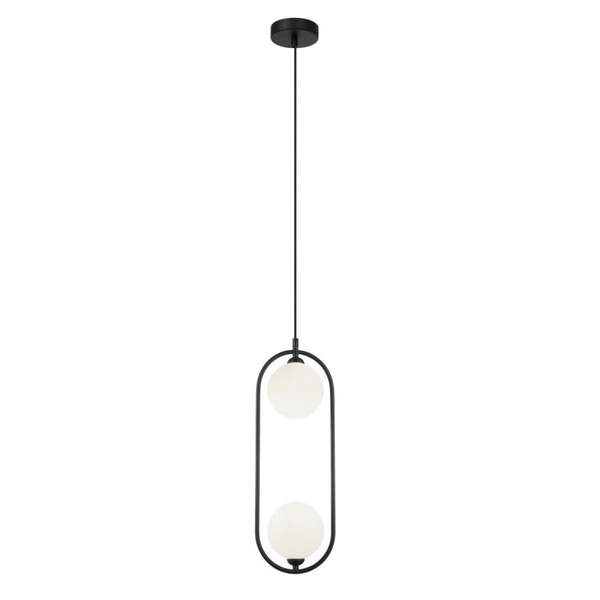 Lampa wisząca Lupus wys. 42cm 2xG9 | czarny