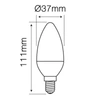 Żarówka świecowa LED E14 7W 2700K 630lm C37 | ciepła