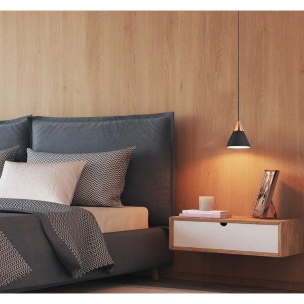 Lampa wisząca nowoczesna CONO 7W ciepła 3000K czarny/różowe złoto śr. 7,2cm