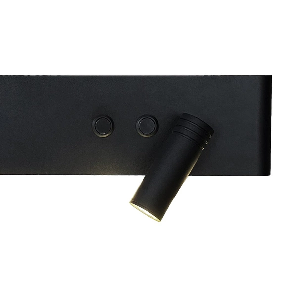 Kinkiet Resort Czarny prawy 10W + 3W LED 4000K