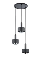 Lampa Sigma RIF LUX 3 KOŁO czarny/srebrny 40717