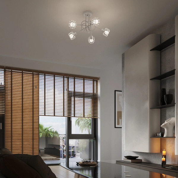 Lampa sufitowa BELUCI 2, biały/chrom, 2x40W E14, SL.1112