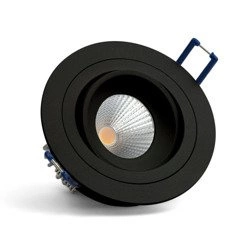 Oprawa wpuszczana MODI RO 6W ciepła 3000K czarny śr. 9,2cm