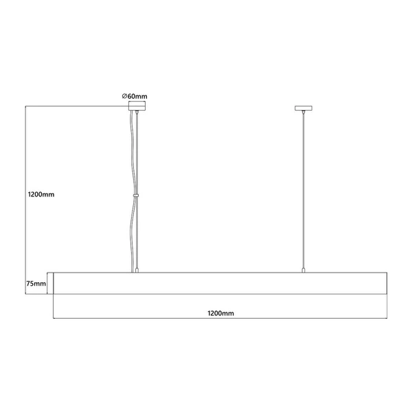 Lampa wisząca Mira L LED CCT Tuya biała LP-1201/1P L WH Smart