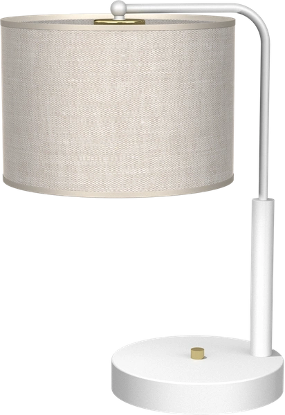 Lampa gabinetowa LINO, MLP7502, biały/szary, 1x60W E27