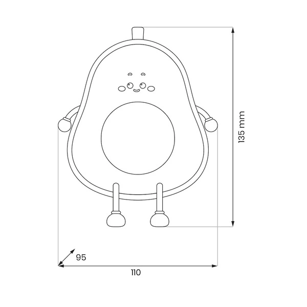 Lampka dziecięca AWOKADO