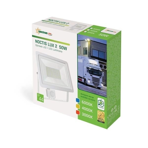 NOCTIS LUX 2 SMD 230V 50W IP44 CW WHITE WITH SENSOR