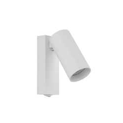 Kinkiet FOURTY miniGU10 wys.17cm szer.10cm włącznik | Biały 11764