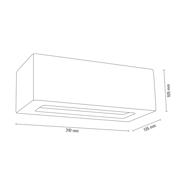 Kinkiet Block 1xE27 Max.40W Biały Beton/Szkło Matowe 8971137