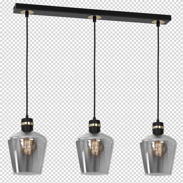 Lampa wisząca listwa RICHMOND BLACK / GOLD MLP6539