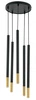 Nowoczesna lampa wisząca SOPEL DUE 5 czarny/złoty 33237