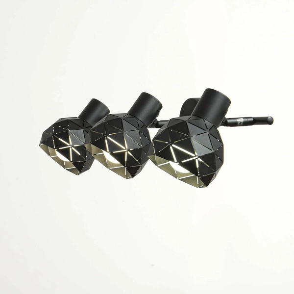 Nowoczesny spot sufitowy czarny REUS 3 pkt.