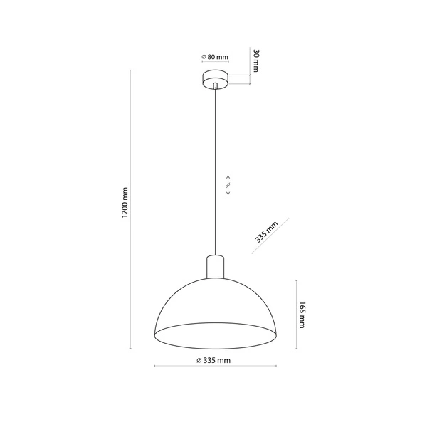 OSLO SABIA LAMPA WISZACA 1XE27