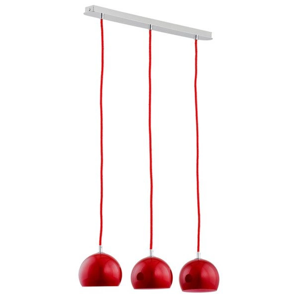 Lampa wisząca listwa WATERFALL czerwona szer. 50cm