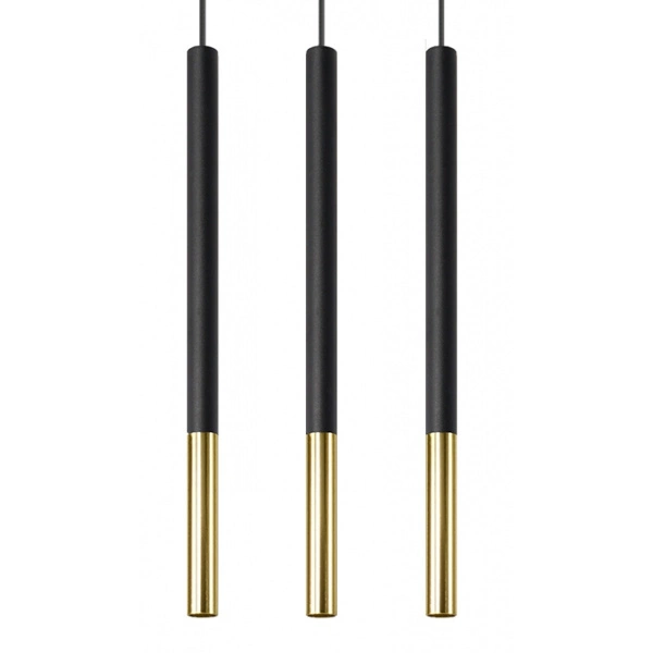 Lampa wisząca MOZAICA 3L SL.0892 czarny/złoty 3xG9