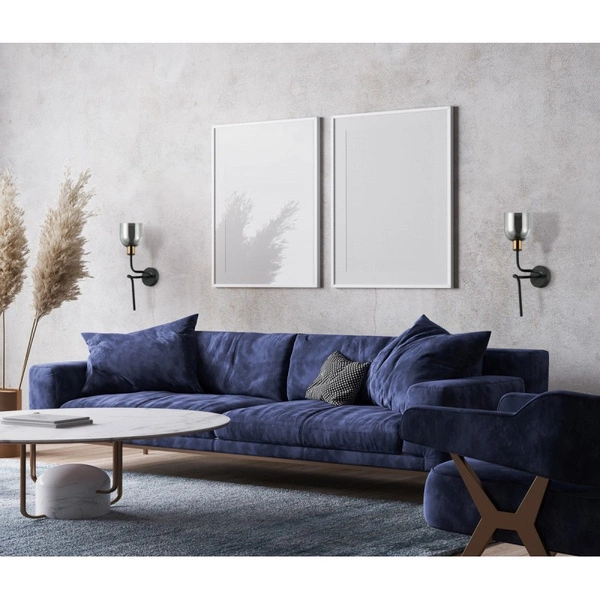 Kinkiet Servio wys. 45,5cm E14 | czarny/grafitowy