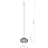 Lampa wisząca z drutu PICO I śr. 20cm 8862