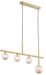 Nowoczesna Lampa wisząca NEPTUN wys. 90cm 4xG9 14W IP20 | Mosiądz patynowany