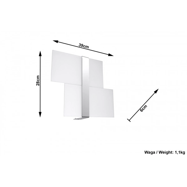 Kinkiet MASSIMO SL.0187 biały/chrom 2xG9