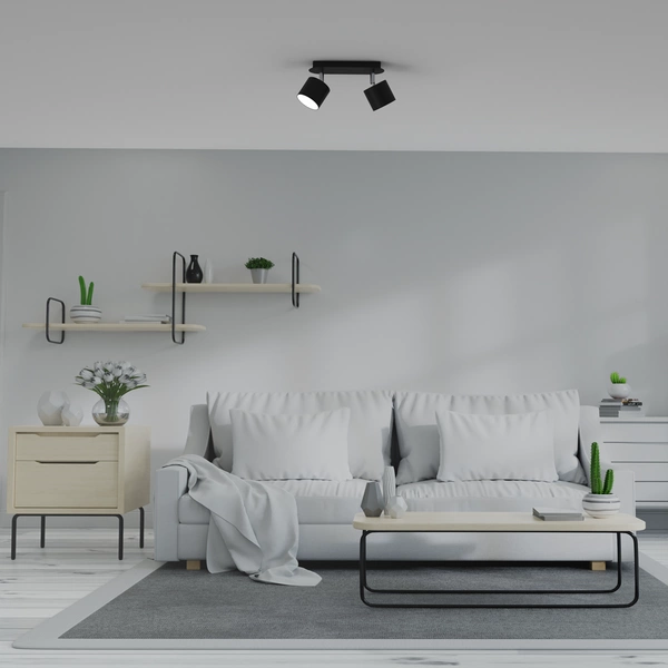 Lampa sufitowa DIXIE BLACK 2x GX53 szer. 24cm | czarny