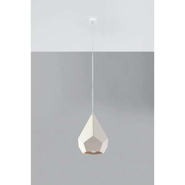 Lampa wisząca ceramiczna PAVLUS SL.0844 biała 1xE27