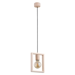 Lampa wisząca ALFA MILLA DREWNIANA 1xE27 20cm | 61134