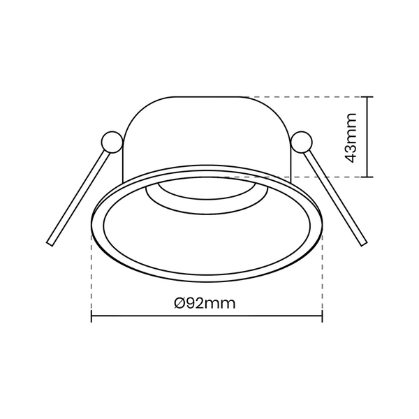Oczko sufitowe podtynkowe okrągłe ruchome 83mm | biały