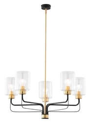 Nowoczesny Żyrandol CERES regulacja wysokości 5xE27 15W IP20 | Złoty