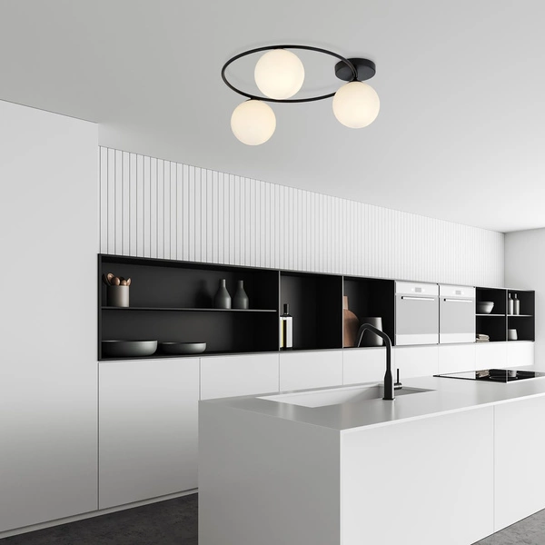 Lampa sufitowa Emibig SOPRA 3 BL OPAL 1257/3