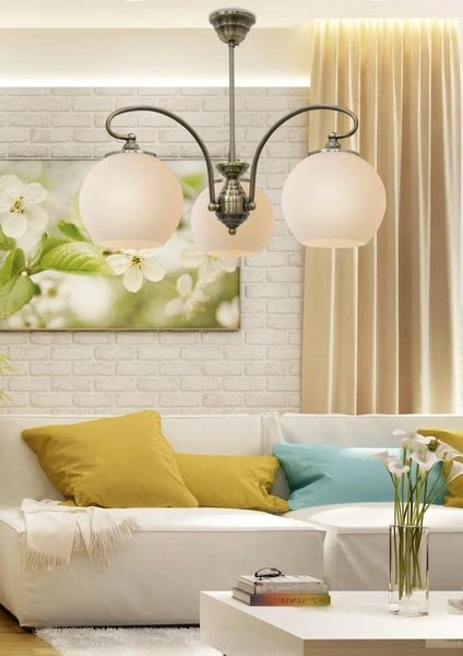 Lampa sufitowa ORBIT 33-69351 patynowa miedź 3x60W E27