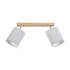 Aprillia lampa sufitowa 2xE27 maks. 25W dąb olejowany/szary klosz z tkaniny 56745274